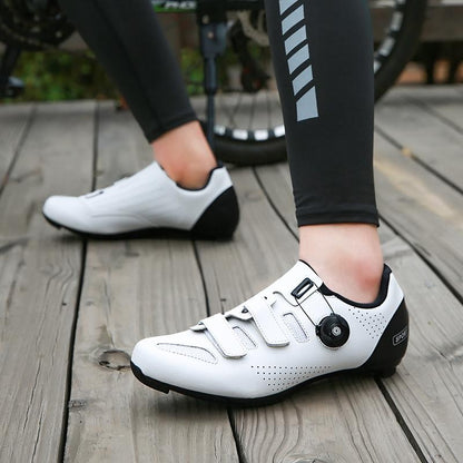 Women Road Cycling Shoes Wear-resistant Bicycle Shoes with Locking Plate Men's Non-slip Outdoor Cycling Sneakers