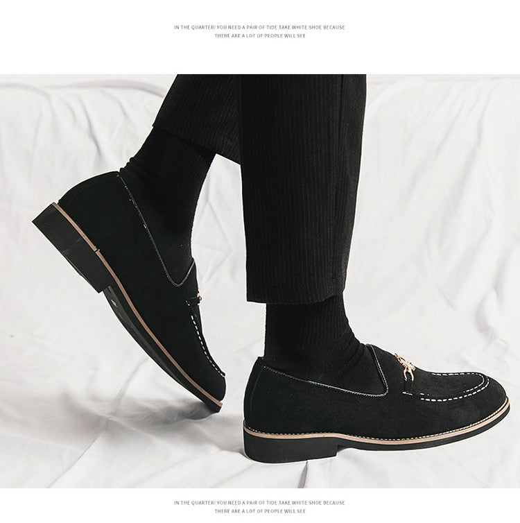 Fashion Brand Men Suede Leather Shoes Comfortable Pointed Social Shoe Male Driving Shoes Luxury Flat Loafers Men zapatos hombre