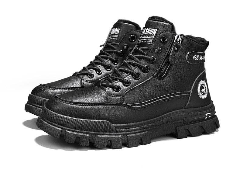 Men's winter warm ankle boots, new anti-slip sports shoes, men's motorcycle snow boots Botas Para Hombre