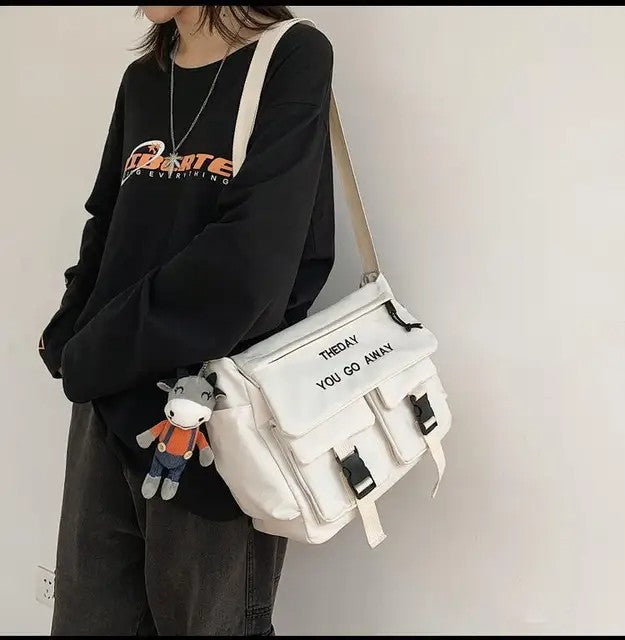 Nylon Crossbody Bags for Men Women Large Capacity Handbags Shoulder Bag Casual Youth Canvas Messenger Bag Student School Bags