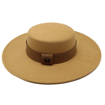 Fedora Hat Men Momen Solid 10CM Wide Brim Derby Top Hats Fashion Black Vintage Trilby Felt Hat