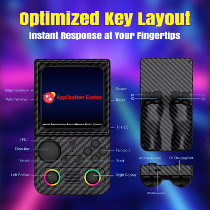 AISLPC RG45 Retro Handheld Game Console 4.0'' IPS Screen 64/128GB Supports 5G Portable Pocket Video Player