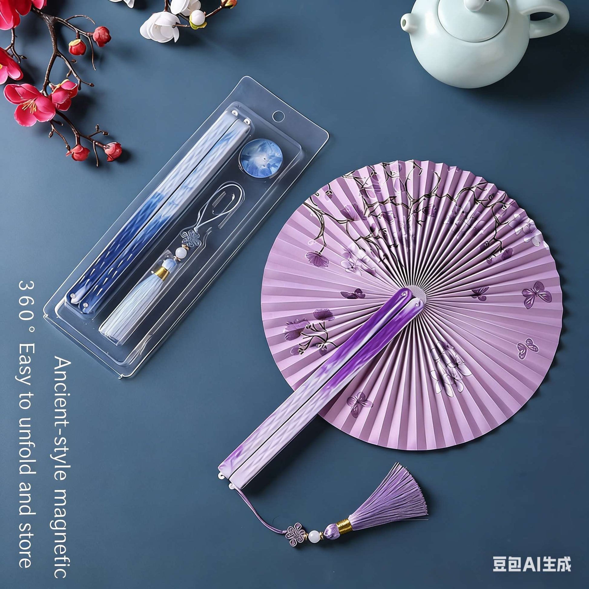 Chinese Japanese Style Silk Fan Folding Fan Wedding Fan Art Gifts Dance Hand Fan Vintage Bamboo Folding Hand Held Flower Fan
