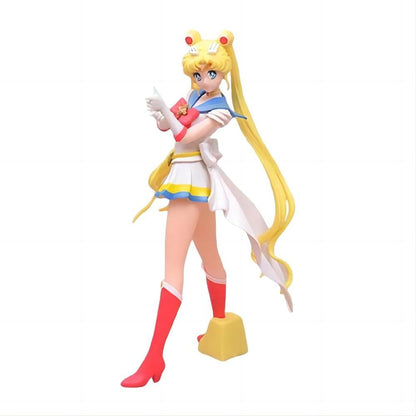 23cm Sailor Moon Anime Figura Marinheiro Marte Mercúrio Júpiter Vênus Saturno Action Figure Modelo Brinquedos Colecionáveis Presente de Aniversário para Crianças
