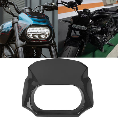Carenagem do farol dianteiro preto brilhante da motocicleta para Harley Sportster S 1250 RH1250 2021-2023