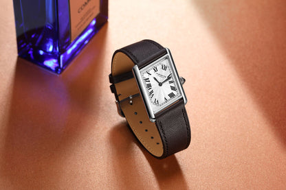 FARASUTE New Unique Square Stainless Steel Quartz Watch Men Casual Sapphire Glass Swiss Movement Waterproof Wristwatches Male