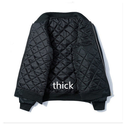 Embroidery Mens Bomber Jacket Dragon Tiger Autumn Winter Pilot Jacket Men Hip Hop Japanese Baseball Youth Jacket Streetwear Male