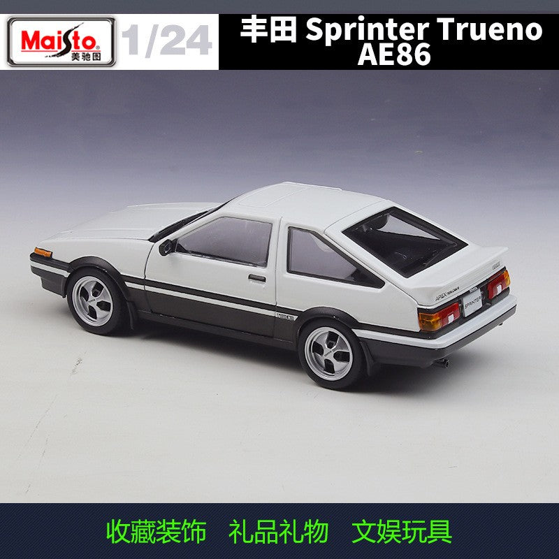 Maisto 1:24 Toyota Sprinter Trueno Ae86 Ae 86 Modelo de Carro de Liga de Simulação Peça de Exibição de Brinquedo Acabado Estático para Presente