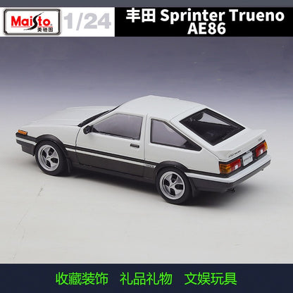 Maisto 1:24 Toyota Sprinter Trueno Ae86 Ae 86 Modelo de Carro de Liga de Simulação Peça de Exibição de Brinquedo Acabado Estático para Presente