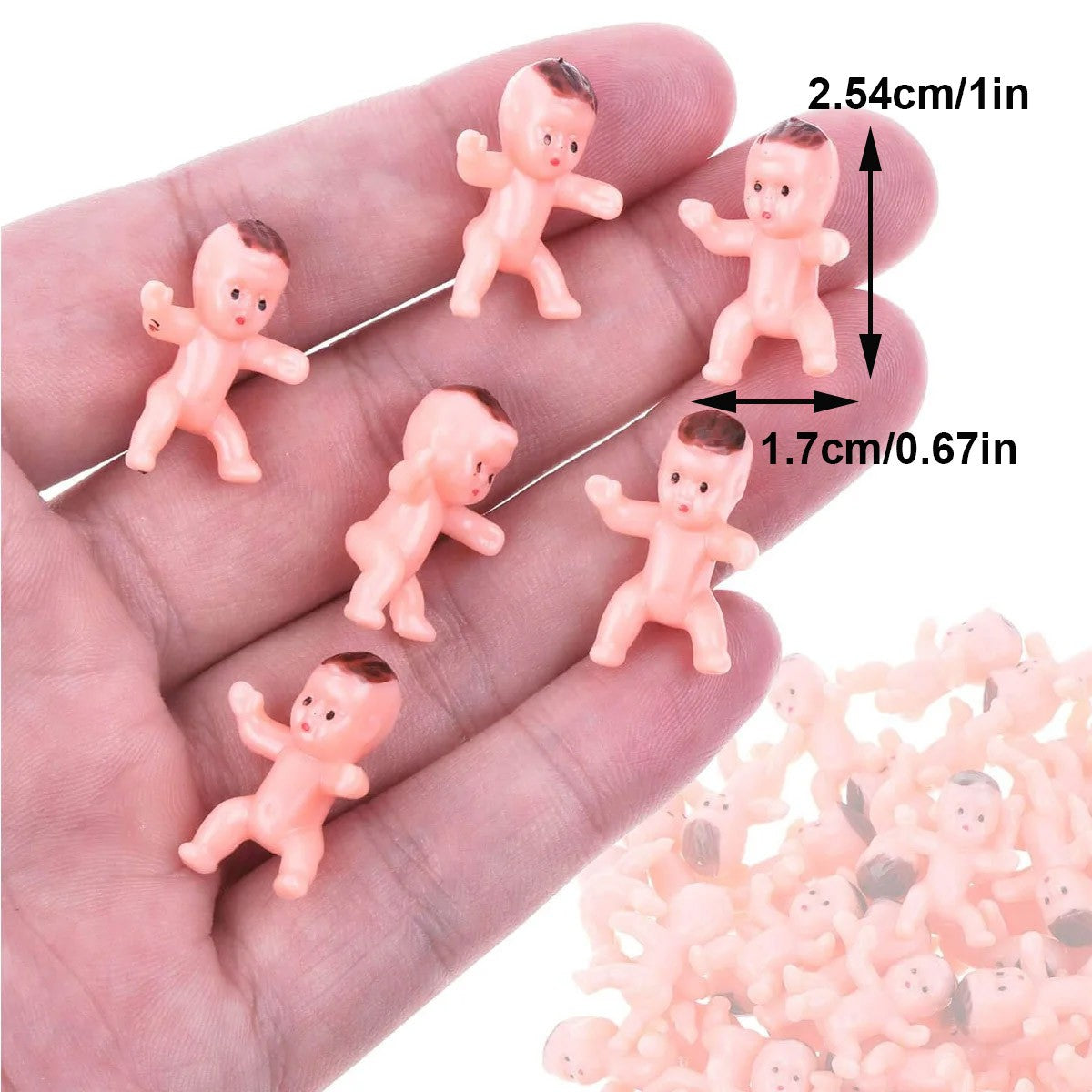 150/100/60/30Pcs Mini Plastic Babies Doll for Baby Shower Ice Cube Game Mini Baby Gender Reveal Baby shower Party Favors Decor