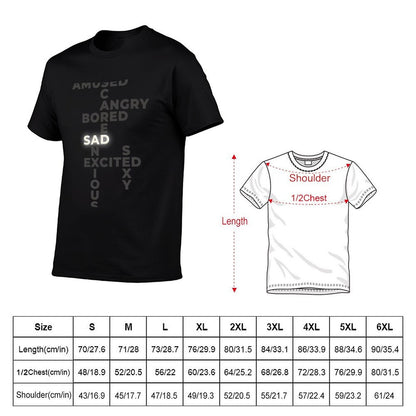“Sad” - Giggles’ Mood Shirt (Black) - Westworld Season 3 T-Shirt t shirt man plain cotton t shirts man 100% T-Shirt