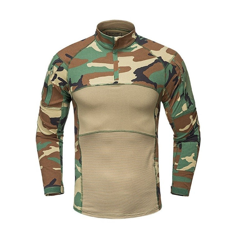 Men Outdoor New Tactical Camo Frog Shirts Wear Resistant Scratchproof Breathable T-shirt Climbing Combat Hunting Men Shirt