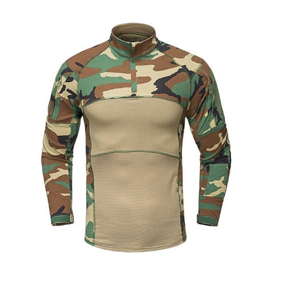 Men Outdoor New Tactical Camo Frog Shirts Wear Resistant Scratchproof Breathable T-shirt Climbing Combat Hunting Men Shirt