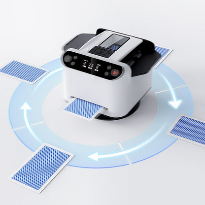 360° Rotating Automatic Card Shuffle Dealer Machine 2 In 1 Playing Cards Shuffling Dealing Tool Party Games Poker Device