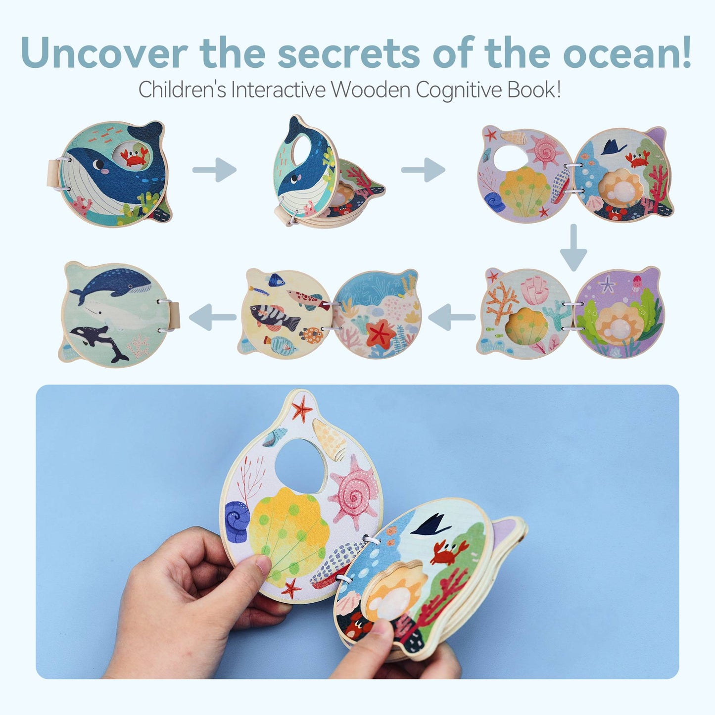 Baby Toys for 0 12 Months Cloth Book Early Educational Sensory Book Baby Soft Books Fluffy Cartoon Elephant Books With Mirror