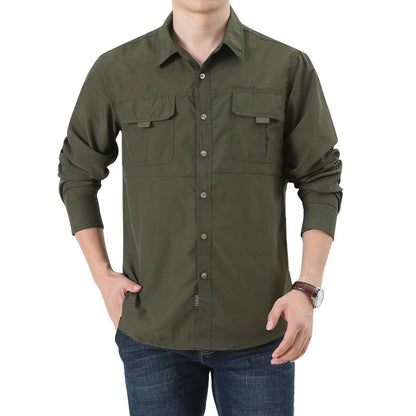 Lightweight Breathable shirt tactical multifunctional shirt outdoor long sleeved work shirt breathable sports sun protection