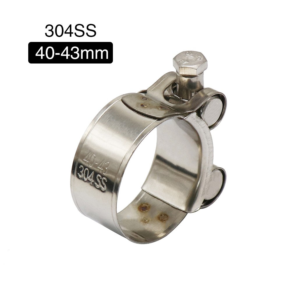 ZSDTRP 26-63mm Stainless Steel Motorcycle Exhaust Clamp Clip For Slip-on Motorcycle Muffler Clamp Kit