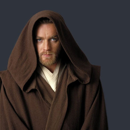 Wars Anakin Jedi Knight Cosplay Costume Hood Cape Anime Classic Movie For Men Women Halloween Fancy Brown