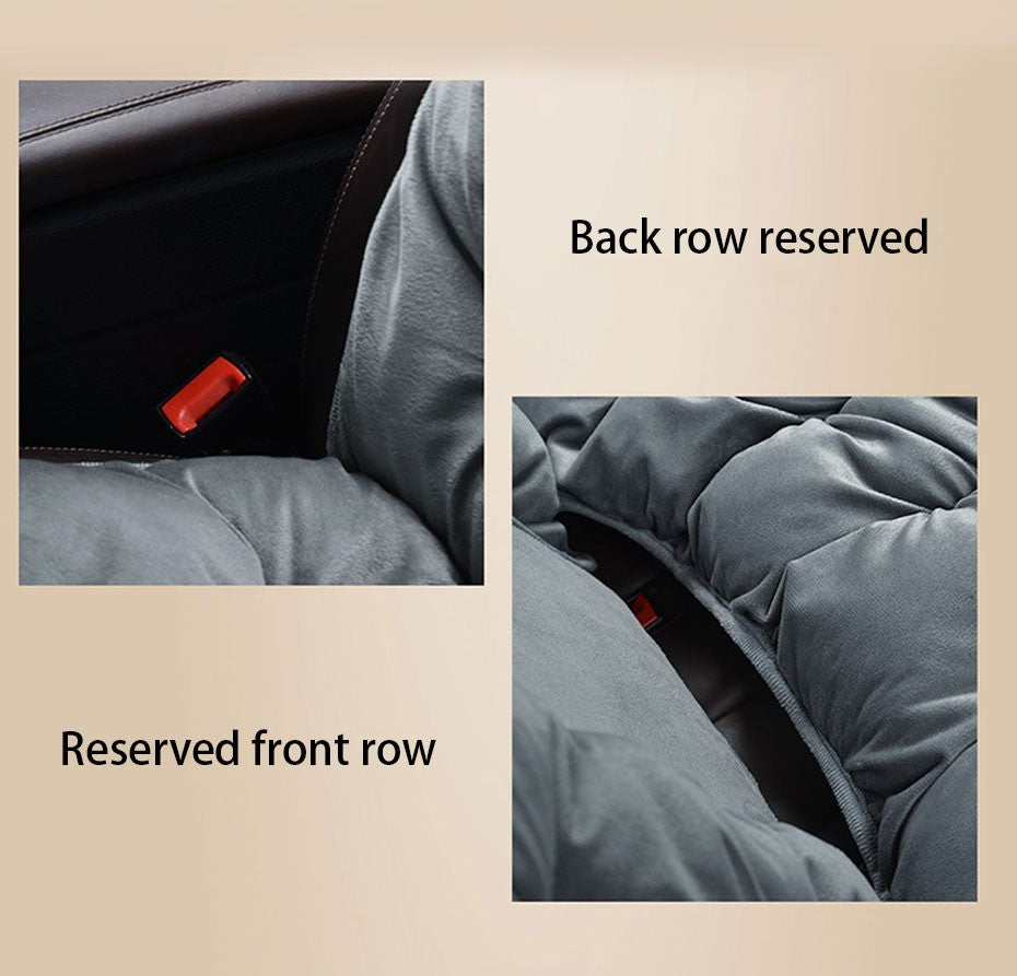 SEAMETAL Winter Car Seat Cover with Back Pad Warm Auto Seat Cushion Front Chair Protector Universal for Suv Pick-Up Truck Sedan
