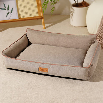 Cama de Cachorro de Inverno, Sofá Impermeável para Cães de Porte Médio, Cama de Espuma para Animais de Estimação com Capa Removível Lavável e Fundo Antiderrapante