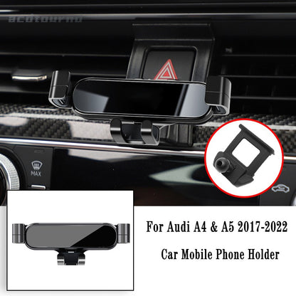 Car Phone Holder for Audi A4 B8 8KH B9 8WH A5 2009-2020 Gravity Navigation Bracket GPS Stand Air Outlet Clip Support Mount