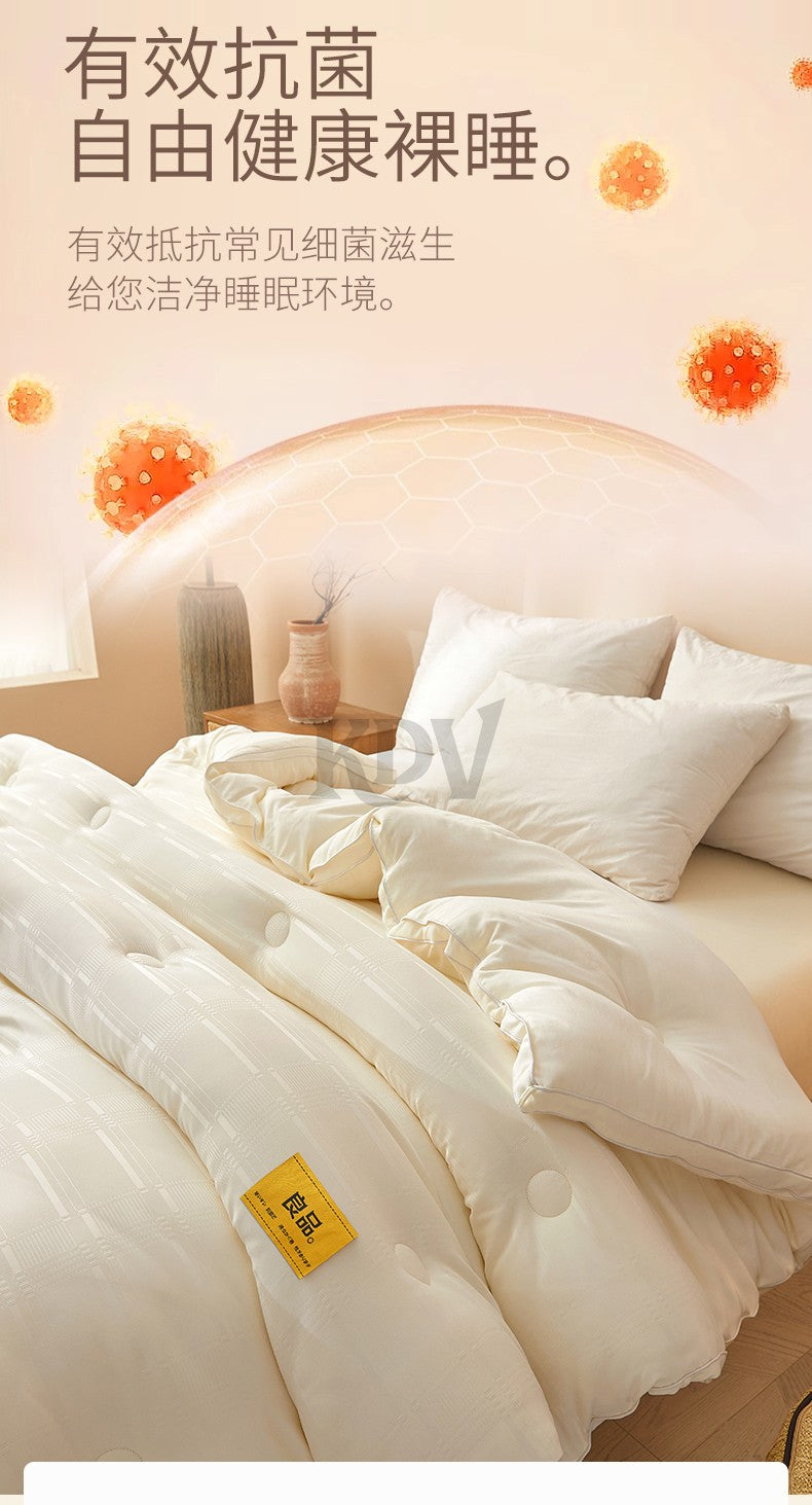 High Quality Autumn Winter Double Bed Duvet Insert Queen Size Thick Warm Quilted Comforter Soybean Fiber Fluffy Soft Quilt Core