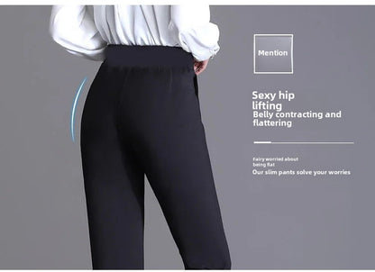 Spring Autumn New Bootcut Pants Women's Slimming Versatile Korean Style Loose-fit Fashionable Trousers Drop Leg Bell Pants Women