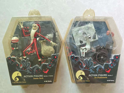 Disney Jun Planning Nightmare Before Christmas Série 1 Boneco de Ação - Jack Noel e Dr. Finklestein Presente Halloween 5 pçs
