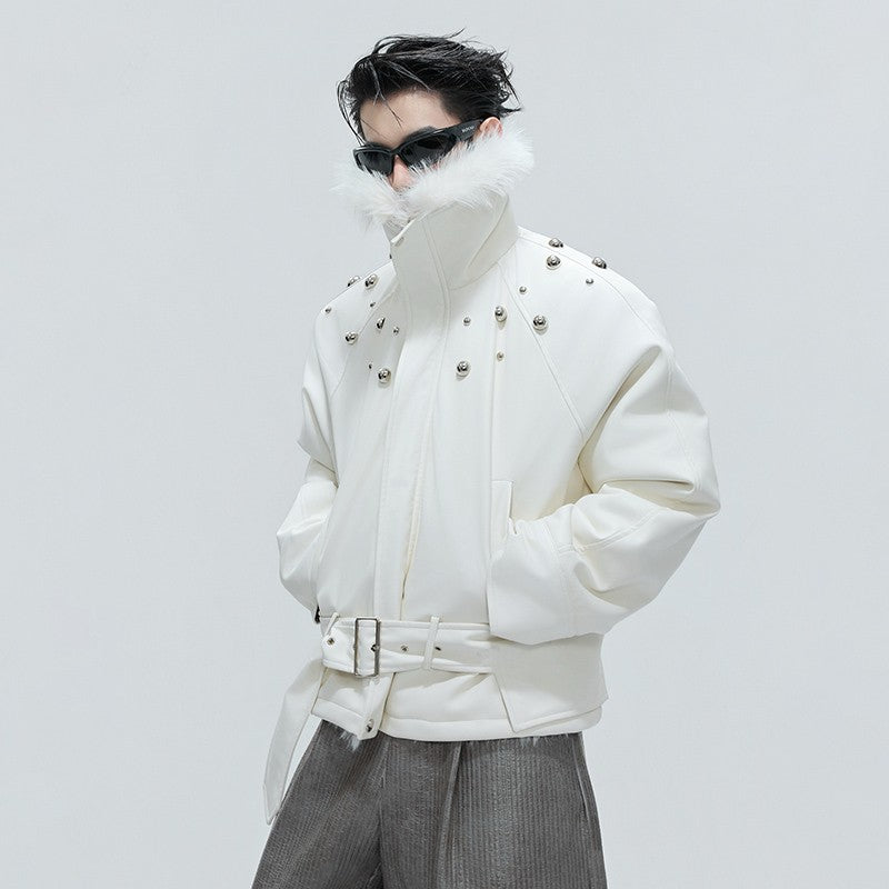 LUZHEN Winter Fashion High Quality Reversible Design Fur Liner Warm Leather Parka Men Original 2025 New Niche Padded Coat JY4797