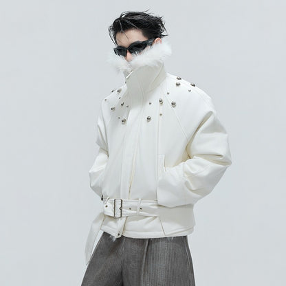 LUZHEN Winter Fashion High Quality Reversible Design Fur Liner Warm Leather Parka Men Original 2025 New Niche Padded Coat JY4797