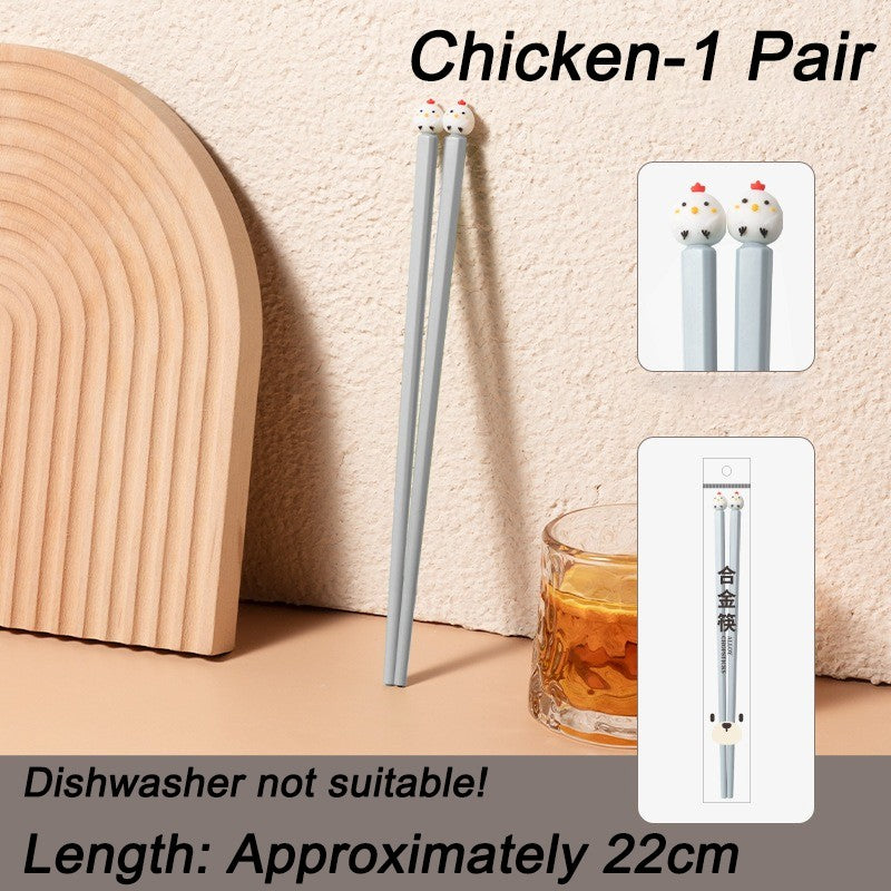 22cm 3D Bonitos Desenhos Animados Animais Hashi Para Crianças Hashi Chinês Comida Sushi Varas Casa Cozinha Louça Jantar Ferramenta de Cozinha