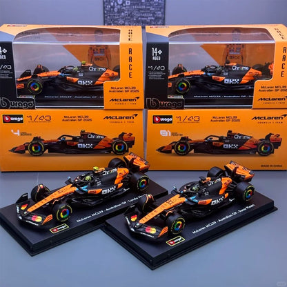 Novidade em Estoque Bburago Série F1 2025 1:43 2025 F1 Sf-25 Leclerc Rb21 Verstappen Mcl39 W16 Modelo Miniatura de Liga Brinquedos Personalizados Presentes
