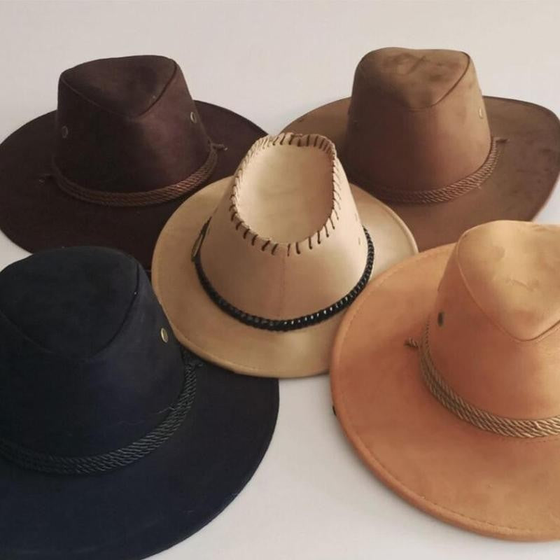 Color Men Western Cowboy Hat Big-edge Gentleman Cowgirl Jazz Gifts West Cowboy Hat For Men Color Mongolian Caps