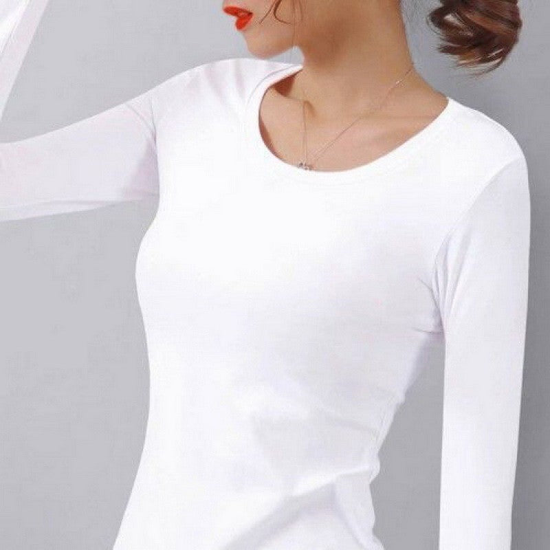 Women Thermal Underwear Winter Turtleneck Bottom Shirt Solid Semi High Collar Long Sleeve Basic T-Shirt Heating Fiber Pullovers
