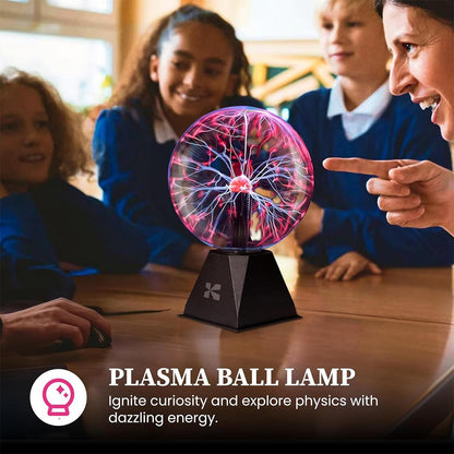 Plasma Lamp Eu Plug Light Static Globe Glass Ball Lightning Magic Electricity Powered Sensitive Touch Usb Red Bulb Battery 6Inch