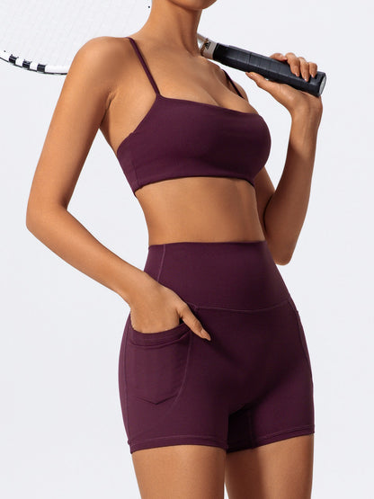 Ctenkevet Sling Yoga Bra Women Gym Workout Push Up Brassiere Female Outdoors Sports Underwear Women Fitness Shockproof Crop Top