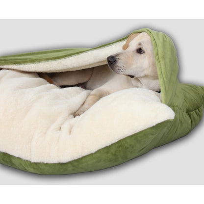 Cama para Animais de Estimação Lavável e Resistente à Mordida - Almofada de Pelúcia Removível Quente de Inverno para Cães Grandes e Gato Saco de Dormir para Pets