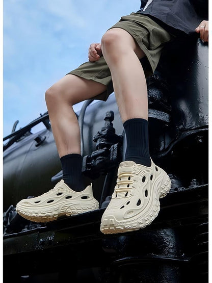 Men's Summer Clogs, Beach Shoes, Non-Slip, Anti-Odor, Baotou Women's Sports and Leisure Driving Sandals, Men's Outdoor River Tracing Shoes, Men's