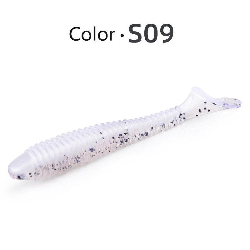 Iscas de Pesca MEREDITH Swing Impact FAT 75mm 85mm 180mm Iscas com Cauda de Remo Wobbler Isca Macia de Pesca para Baixo Isca de Silicone