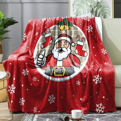 Manta de Natal Xadrez de Inverno Colcha Cobertor Quente Macio de Flanela para Sofá, Decoração de Casa, Presentes de Fim de Ano