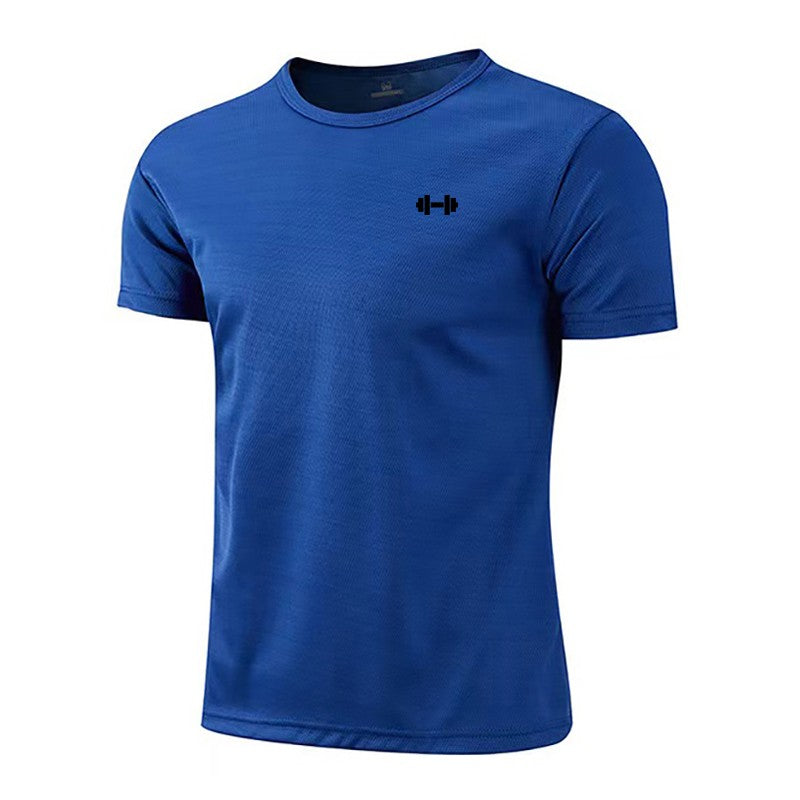 Gym Fitness Muscle Short Sleeve O-Neck Clothing Summer Mesh Breathable Quick Dry Cool T-shirt Mens Bodybuilding Running Shirts