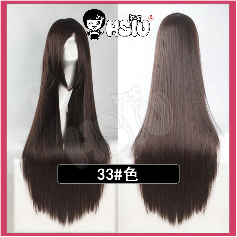 ?HSIU Brand? 80cm Cosplay wig Long 22 color Wig Heat Resistant Synthetic Hair Anime Party wig Fiber synthetic wig+Free wig cap