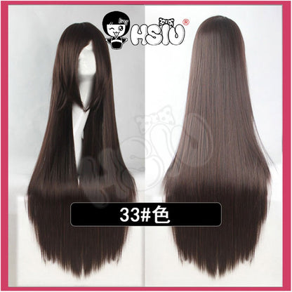 ?HSIU Brand? 80cm Cosplay wig Long 22 color Wig Heat Resistant Synthetic Hair Anime Party wig Fiber synthetic wig+Free wig cap