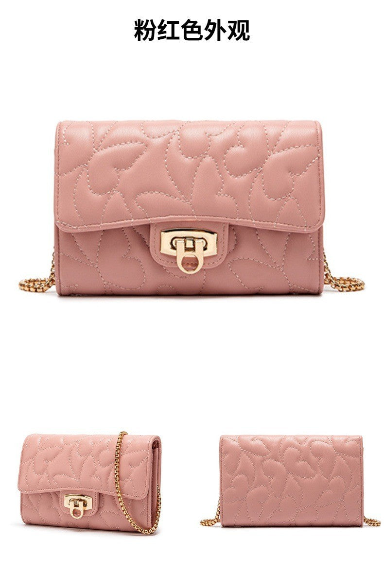 Women's Fashionable Casual Embroidered Butterfly Pattern Shoulder/crossbody Chain Small Square Bag, Mini Clutch