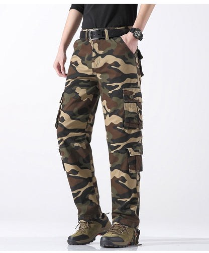 Men's Work Pants 2025 New Camouflage Pants Military Style Pants Multiple Pockets Tactical Pants Outdoor Sports Winter Pants