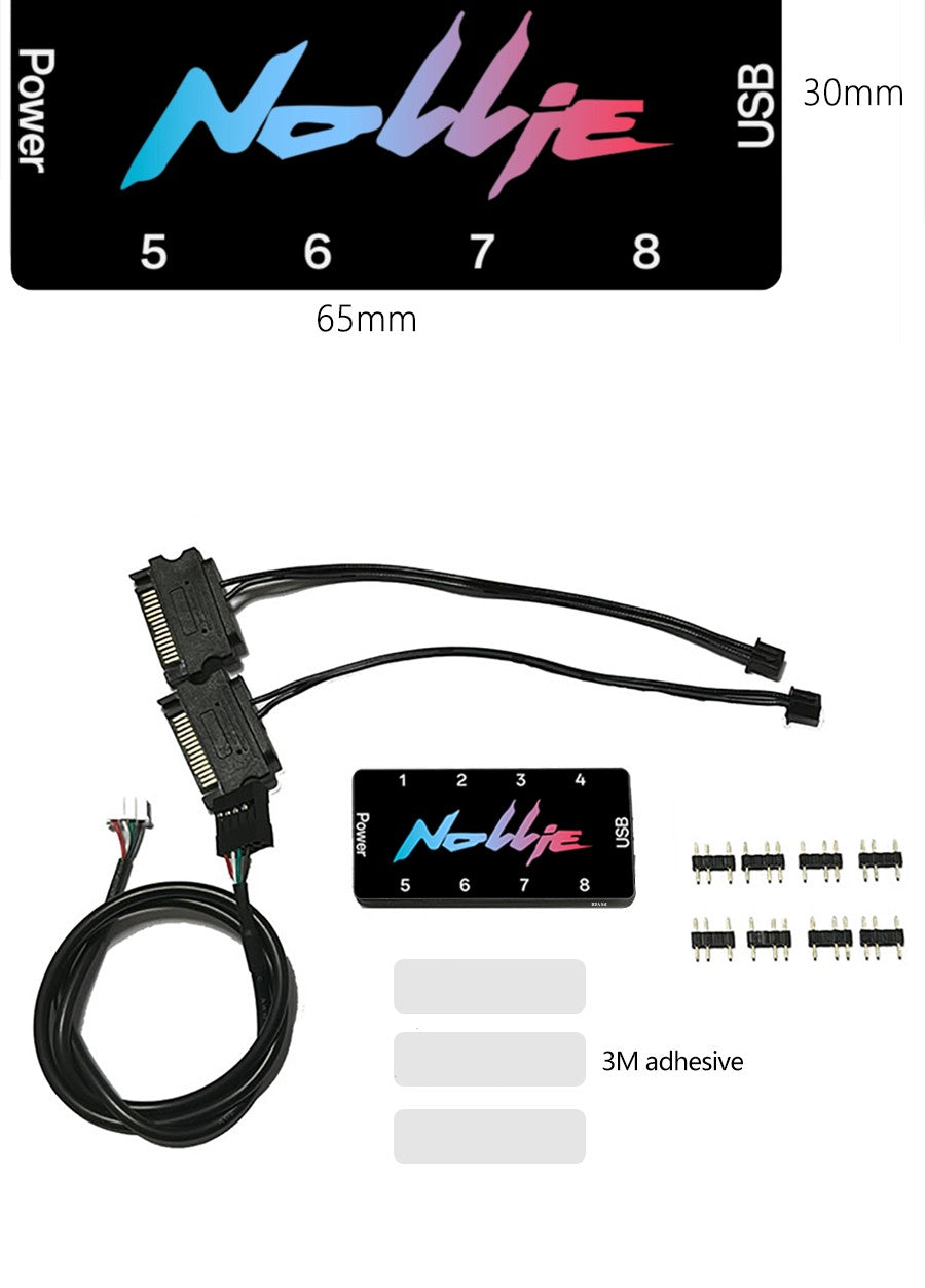 Nollie SignalRGB OpenRGB Universal 5V 3PIN ARGB Asynchronous Controller HUB For Computer PC Case Cooling Fans Light Strip