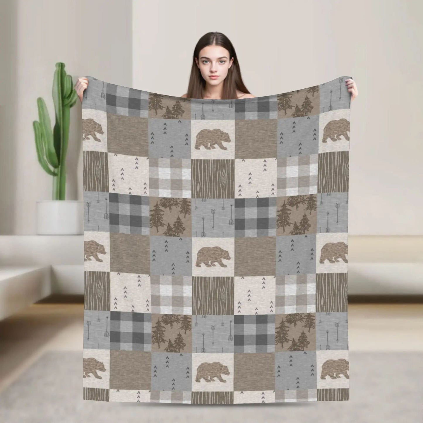 Manta Leve Xadrez Tartan Stewart Fina Perfeita para Cama Sofá Primavera Presente de Natal