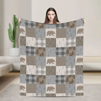 Manta Leve Xadrez Tartan Stewart Fina Perfeita para Cama Sofá Primavera Presente de Natal