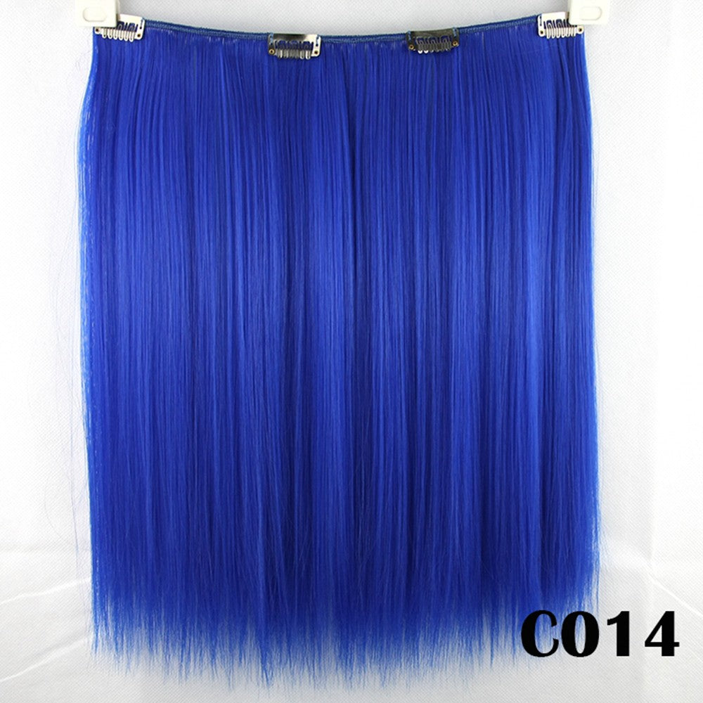 Soowee 9 Colors Synthetic Hair Straight Clip in Hair Extension Purple White Cosplay Hairpiece Rainbow Extenciones De Cabello