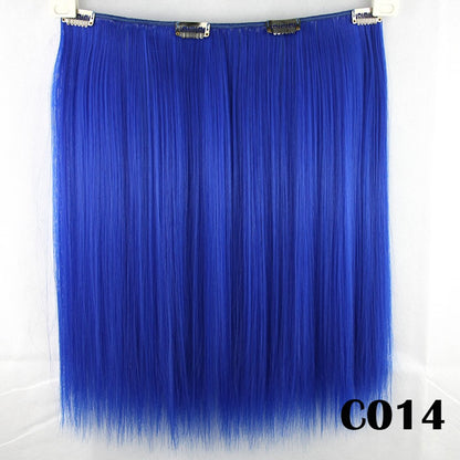 Soowee 9 Colors Synthetic Hair Straight Clip in Hair Extension Purple White Cosplay Hairpiece Rainbow Extenciones De Cabello
